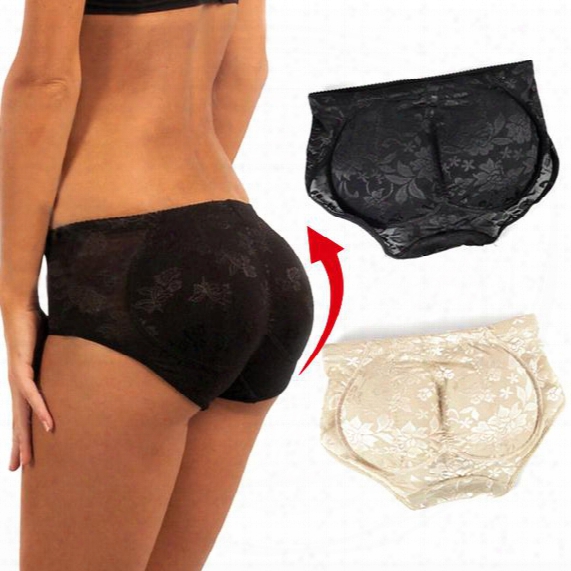 Shaper Pad Panty Butt Hip Enhancer Removable Padding Tummy Control Lowrise Lace Panties
