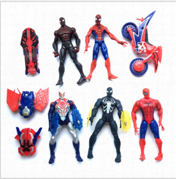 Spider Man:homecoming Dolls Toy 16cm 2017 New Kids Action Figures Spider Man Led Lamp Cartoon Pvc Toys Xt