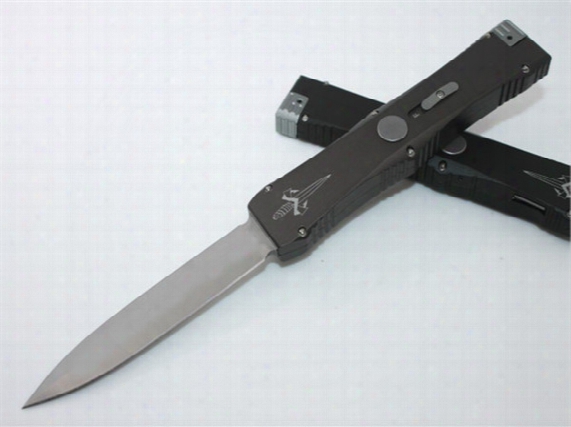 Tactical Tools Microtech Marfione Nemesis Single Action Auto Knives 3.75&quot; Grey Cnc 6061-t6 Aluminum Handle New In Original Box F385l