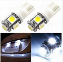 100PCS T10 5SMD 5050 Xenon LED Light bulbs W5W 194 168 LED White Car Side Wedge Tail Light Lamp