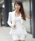 New Arrival Korea Women Spring Autumn Jackets Big Bowknot Career OL White ladies Slim Suit Blazer Coats S, M, L and XL SV01 7327