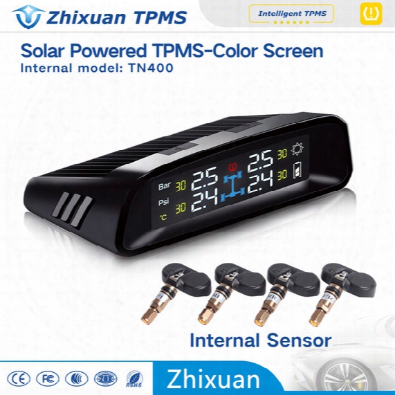 Tire Pressure Monitor System Solar Power Charge Usb Tpms Factory Sell Wireless 4internal Sensor Auto Parts For Car