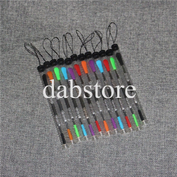 Top Sale 120mm Wax Carving Dab Tool With Plastic Tube Package Stainless Steel Wax Dabber Tools Silicone Tip End Smoking Metal Dab Tools