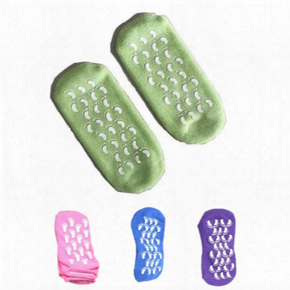 Unisex Soft Pure Moisturising Gel Socks Foot Care Spa Treatment Anti-slip 2pcs