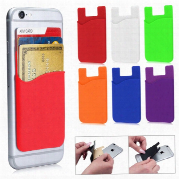 Wallet Credit Card Cash Holder Pouch Stick-on Phone Pocket Sticker For Iphone X/8/7 Samsung Universal 3m Glue