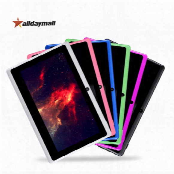Wholesale-alldaymall Tablet Android 7 Inch 8gb Rom Android 4.4.2 Tablets Support Quad Core 1024*600 Hd Dual Camere Otg Tf Card Tablette