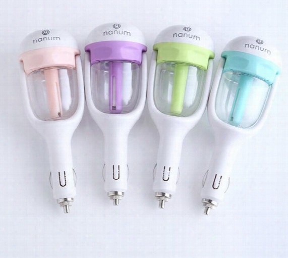12v Car Steam Humidifier Air Purifier Aroma Diffuser Essential Oil Diffuser Aromatherapy Mist Maker Fogger 2pcs Free Shipping