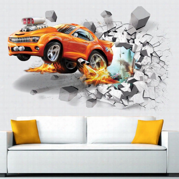 3d Football Wall Stickers Creative Car Wall Paper For Children&#039;s Room Home Bedroom Decration Home Decra Wall Design