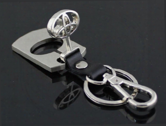 5pcs/lot Silver Carr Logo Keychain Keyring Metal Alloy Fine Wire Drawing For Toyota Suzuki Ciorten Nissan Hyundai Car Styling Key Holder