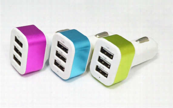 5v 2.1a 1.0a 1.0a Triple Universal Usb Car Charger 3 Port Phone Car Charger Adapter For Iphone Htc Phone Charger