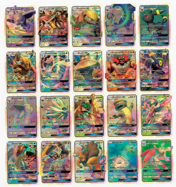 60 Pcs/set English Poke Go Cards Shine Xy Ex Cards 13 Mega +47 Ex Poke Card Kids Toys Gift Trading Card