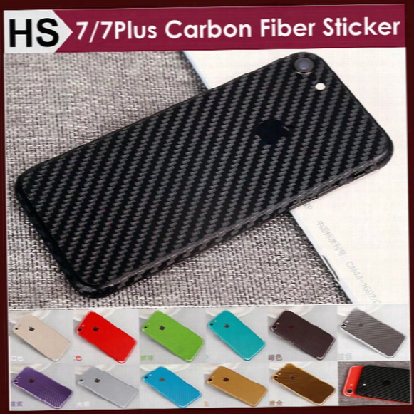 Carbon Fiber Full Body Sticker For Iphone 7 Plus 6 6s Luxury Business Front+back+bumper 360 Degree Wrapped Skin Protetor Wholesale