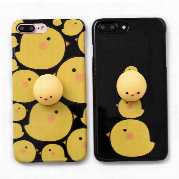 Cell Phone Cases For Iphone 7 6 6s Plus Squishy Chicken Phone Covers Funny Release Pressure 3d Toys Cute Cartoon Cover Bag Shell