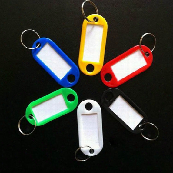 Cheap Wholesale Plastic Key Id Labels Tag Cards Ring Name Key Chains With Name Cards