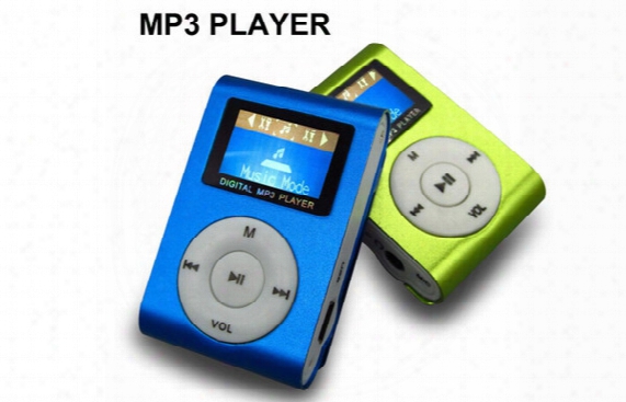 Colorful Mini Clip Mp3 Player With 1.2'' Inch Lcd Screen Music Player Support Micro Sd Card Tf Slot + Earphone +usb Cable With Gift Box