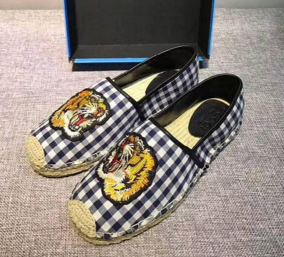Fashion Men Shoes Lattice Casuals Sneaker Flats Single Spring And Autumn Slip On Cartoon Men Tiger Ankle Strap