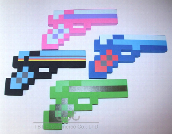 Foam/diamond/mosaics Eva Foam Gun Firearm Blue Gem Stone Foam Gun Toy Games 4 Designs Weapons Kids Christmas Gift