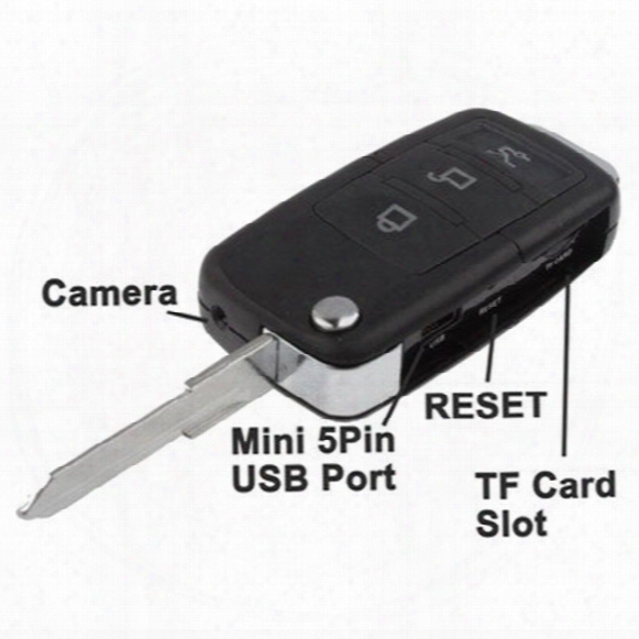 Hd Car Key Chain Hidden Spy Camera Pinhole Security Dvr Video Recorder Cam Mini Car Key Chain Hidden Poratble Camera Pinhole Cam