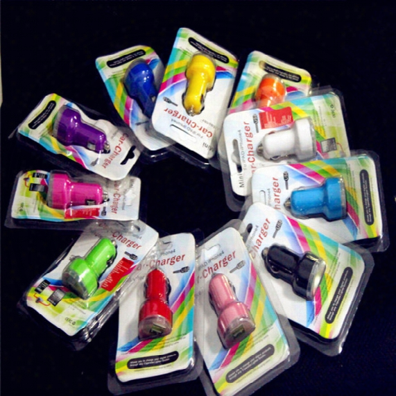 Hot Sale 100pcs Dual Usb Port Car Charger 2.1a+1a Car Charger + 100pcs Retail Package For Iphone 3 4 5 6 For Samsung Htc Xiaomi