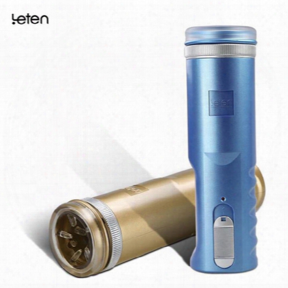 Leten X9 Auto Retractable Male Penis Massager Automatic Piston Aircraft Cup Gold Blue Tow Color Sex Toys For Men Oral Sex