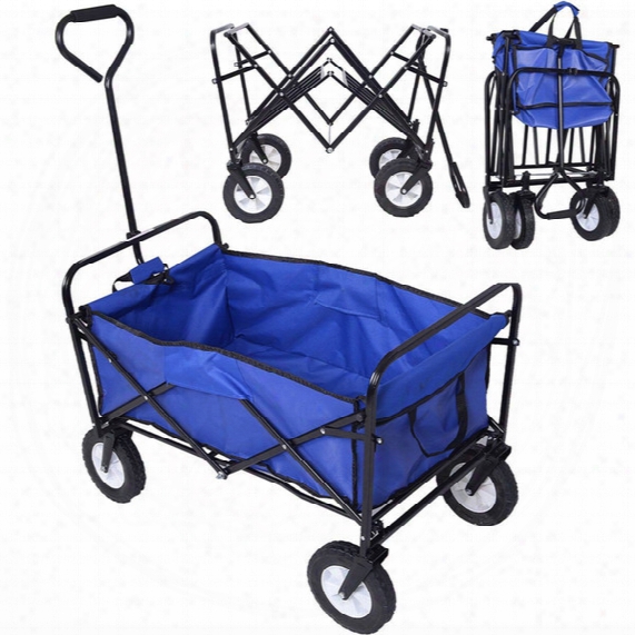 New Collapsible Folding Wagon Utility Garden Cart Shopping