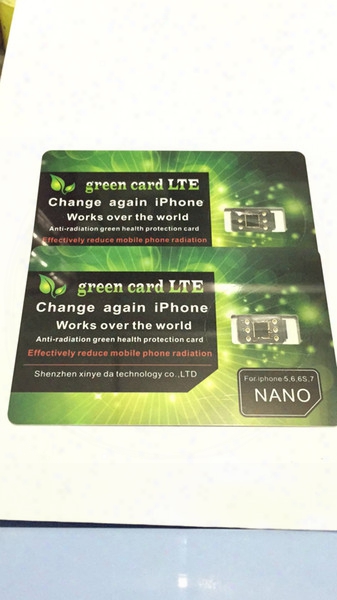 New Original Green Card Lte For Iphone 7 6 6s Plus Unlock Card For Ios 8.0 9.0 10/2g 3g 4g