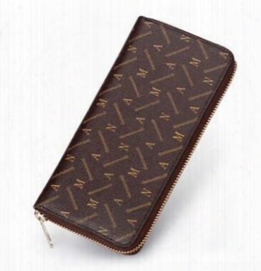 New Vintage Wallets Fine Bifold Brown Black Check Pu Leather Credit Card Cool Tri Fold Wallet For Men /woman Single Zipper Wallet