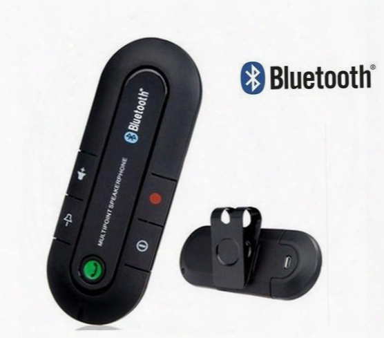 New Wireless Bluetooth Handsfree Speakerphone Car Kit With Car Charger Bluetooth Hands Free Kit With Retail Box
