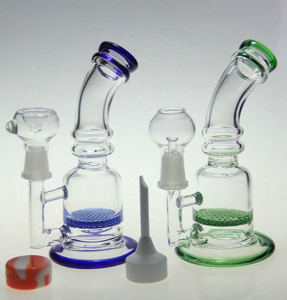 Newest Glass Bong Water Pipe Smoking Pipe Two Function Dry Herb Use Oil Rig Use With Cermaic Carb Cap Tool