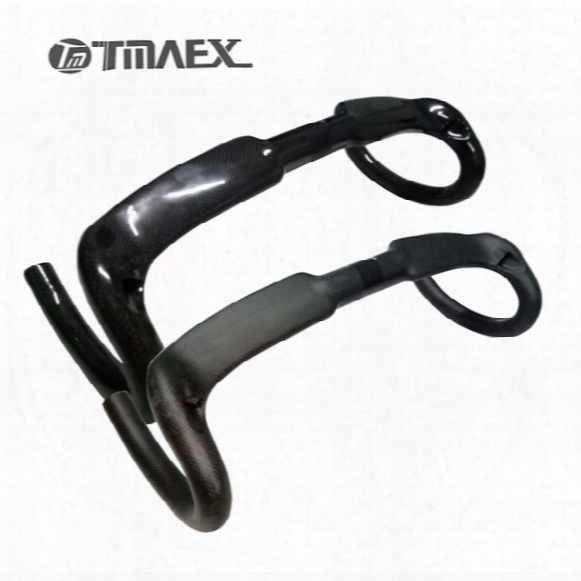 No Logo 3k Cycling Bicycle Handlebar Carbon Handlebars Bike Handlebar Road Cycling Bike Bent Handlebars Bicycle Carbon Bars