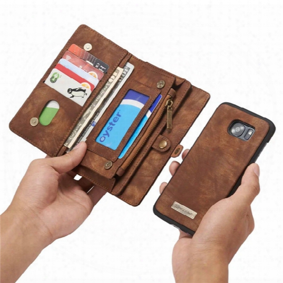 Original Luxury Flip Leather Case For Samsung Galaxy S8 S8 Plus Card Slots Wallet Magnet Removable Phone Stand Accessories Back Cover