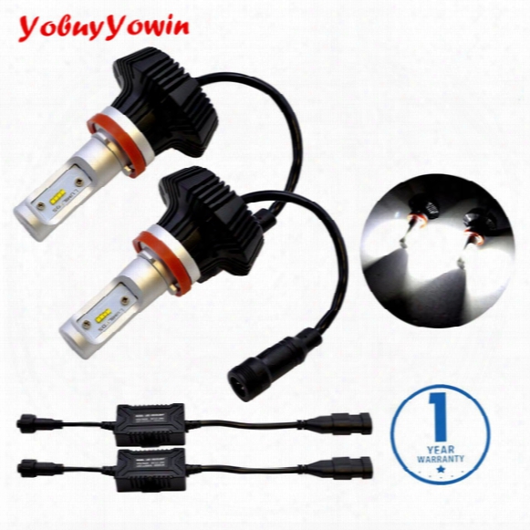 Pair 8000lm For Philips Lumiled Zes Chip 80w H4 H7 H11 Led Bulbs Conversion Kit For Car Headlights Fog Lights Drl H11 H8 6000k Xenon White