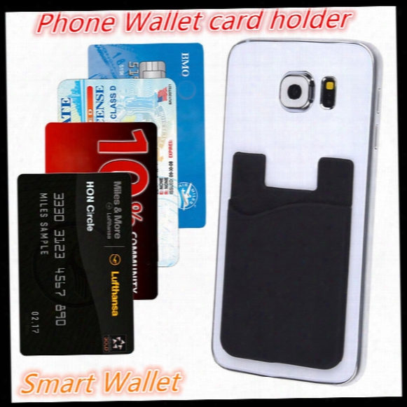 Wallet Phone Case Wallet Card Holder Smart Wallet Of Silicone Phone Wallet Universal 3m Sticky Phone Wallet Credit Card Holder Oem In Stock