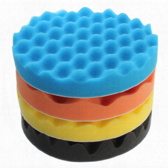 Wholesale- 4pcs/set 3 4 5 6 7 Inch Buffing Polishing Sponge Pad Kiit For Car Auto Polisher