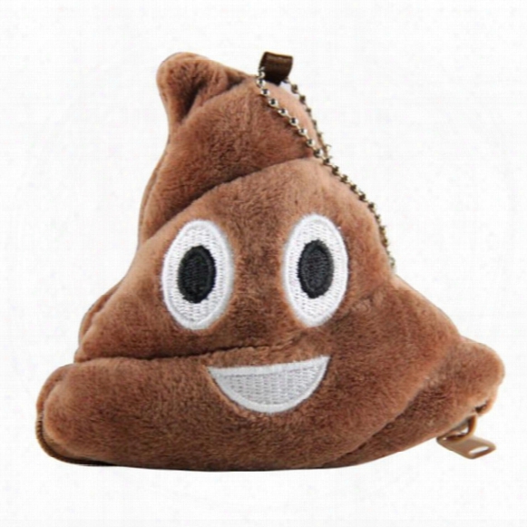 Wholesale- Funny Emoji Coin Purse Unisex Soft Plush Women Cartoon Wallet Change Bag Key Pouch Coin Purse Christmas Gifts Dec6