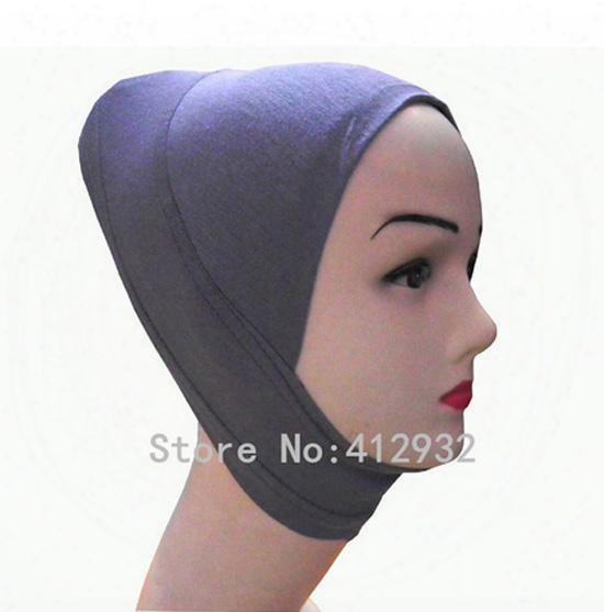Wholesale-islamic Underscarf Qualified Soft Cotton Headband Inner Hijab Chemo Bonnet Colors Mix Order 50pcs Lot Free Shipping 160301b6