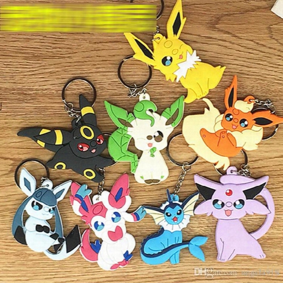 14 Design Poke Pvc Pendant Keychain Poke Figures Pendant Japan Craft Hot Anime Collection Kids Gifts Toy Free Shipping E1197
