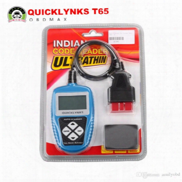 2017 New Arrival Auto Scanner For Indian Cars T65 Indian Obdii Obd2 Eobd Auto Code Reader For Tata/maruti Free Shipping