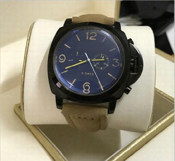 2017 New Brown Leather Fashion Mechanical Men's Stainless Steel Automatic Movement Watch Sports Mens Self-wind Watches Wristwatch #785