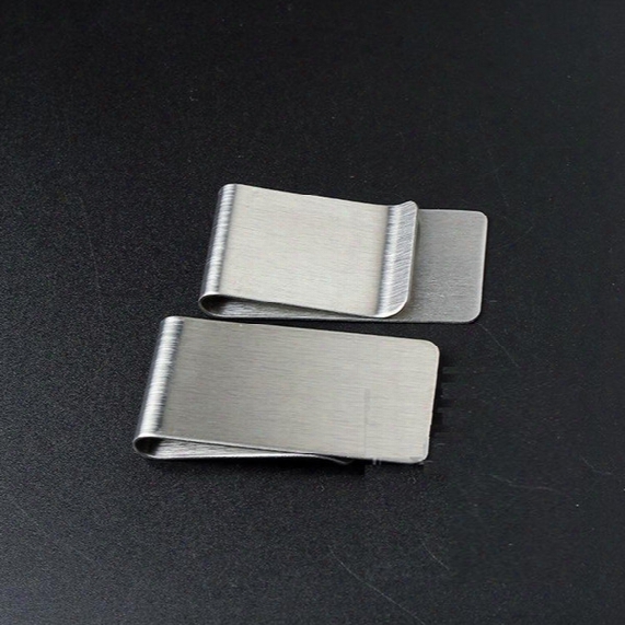 20pcs/lot Stainless Steel Wallet Creative Money Clip Credit Card Money Holder Mens Gift 26*50*0.8mm