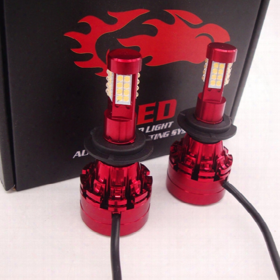 32 Led Chips Each Headlight 4 Sides 200w 20000lm Car Led Headlight Lamp H4 H7 9005 H8 H11 H13 9006 9007 Conversion Bulbs