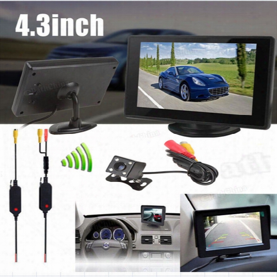 4.3 Inch Color Tft Car Monitor +420 Tv Lines Night Vision Rear View Camera+video Transmitter And Receiver Kit Cmo_51k