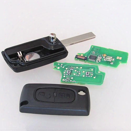 Best Car Remote Key For Peugeot Citroen C2 C3 C4 2 Buttons Flip Remote Key 433mhz Id46 Chip With 407 Hu83 Blade Ce0536 Key