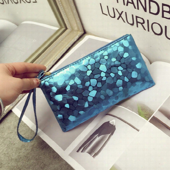 Cheap Colorful Clutch Bags Women Handbags Wallets Purse Small Bags Phone Coi Card Holder Travel Cosmetic Bags