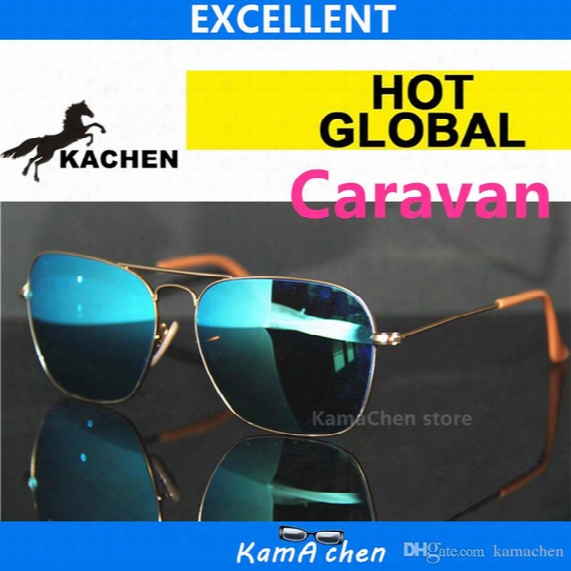 Kachen Red Blue Lens Uv400 Protection 58 15 Metal Frame Sunglasses Glasses Men Women Normal Size