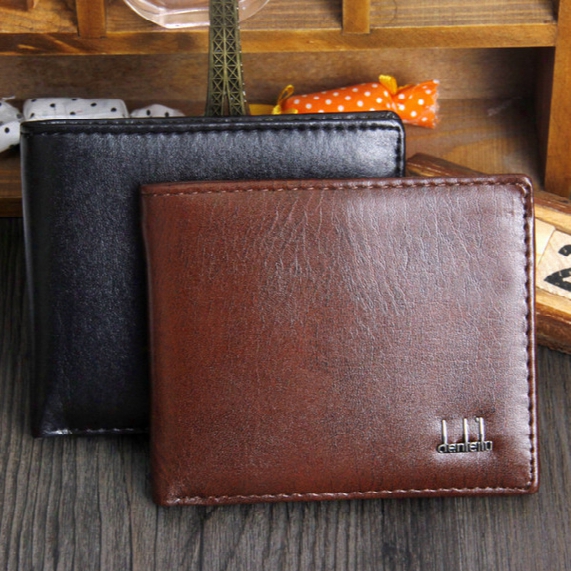 Men's Cheap Synthetic Pu Leather Wallet High Quality Money Pockets Credit/id Cards Holder Purse
