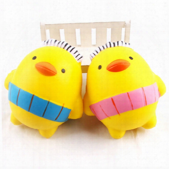 New 20pcs/lot Kawaii Cartoon Chicken Squishy Toy Soft Pu Slow Rising Squeeze Toys Relieve Anxiety Squishies Gift For Kids