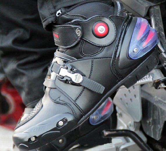 New Automobile Racing Shoes Off-road Motorcycle Boots Professional Moto Black Botas Speed Sports Motocross Black And Can Drop Ship