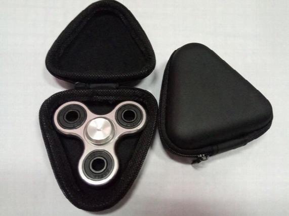 New Type Fingertip Gyro Box For Fidget Hand Spinner Triangle Rectangle Circle Round Finger Toy Black Bag Box Carry Case Packet