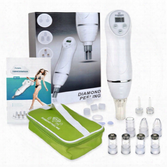 Portable Multifunction Diamond Dermabrasion And Vacuum Blackhead Remover With 6 Tips For Anti-aging, Wrinkle Removal Face Care Machine
